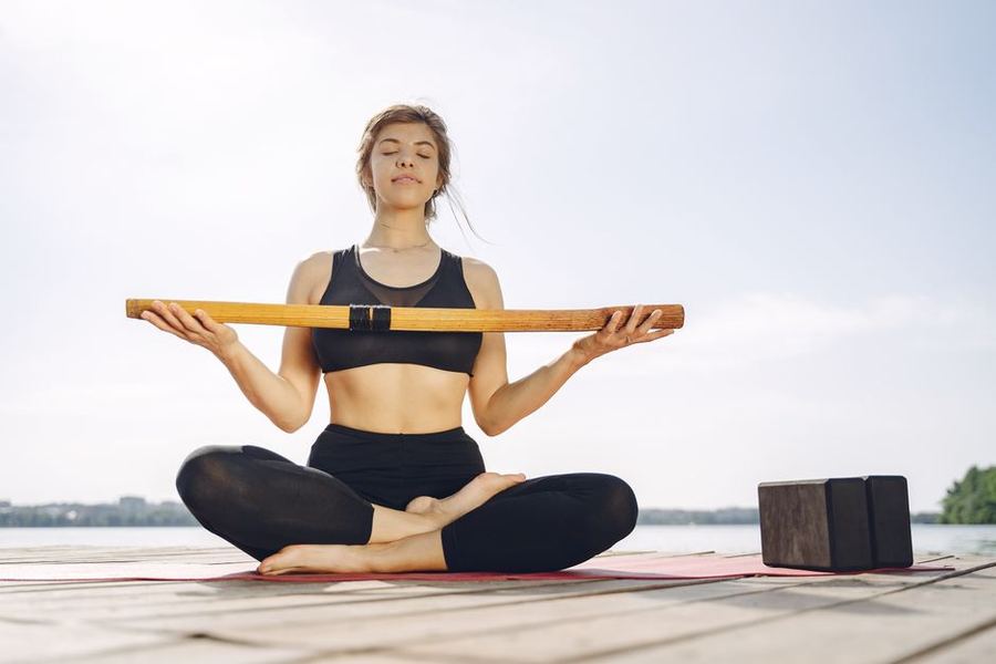 GoYoga, set 7 pièces : tapis, 2 briques, serviette, sangle BalanceFrom
